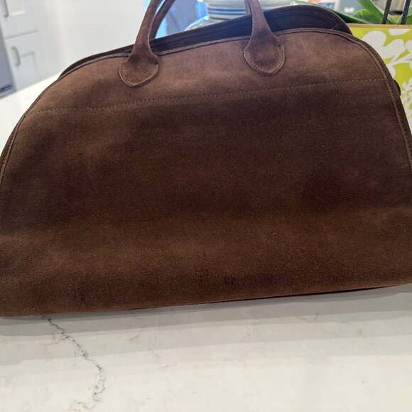 Suie Valentini Suede Leather Bag / Similar to The Row's Soft Margaux 15 bag - Picture 10 of 10
